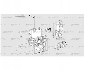 VCH1E25R/25R05NHEVWL/PPZS/3--2 (88105848) Клапан с регулятором расхода Kromschroder