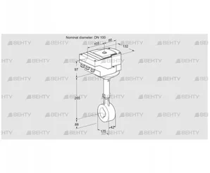 IBHS100W01A/40A3D (88301816) Дроссельная заслонка Kromschroder