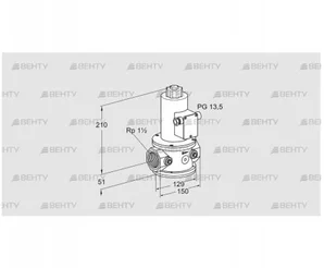 VG 40/33R10NK33 (85260130) Запорный газовый клапан Kromschroder