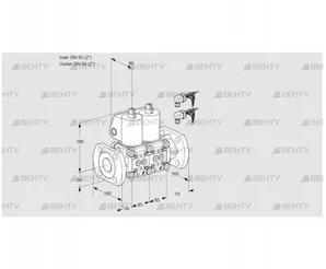 VCS3E50F/50F05NNKL6/PPPP/PPPP (88107612) Сдвоенный газовый клапан Kromschroder