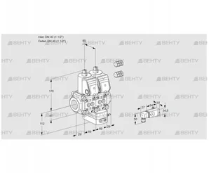 VCG2E40R/40R05NGEWR3/3--3/PP3- (88107272) Клапан с регулятором соотношения Kromschroder