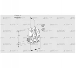 VCS2E25R/50R05FNNWR3/PPPP/PPPP (88101378) Сдвоенный газовый клапан Kromschroder