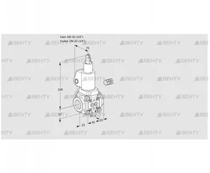 VAS120R/LQGL (88010295) Газовый клапан Kromschroder