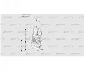 VAG1T-/25N/NQGRAA (88030206) Газовый клапан с регулятором соотношения Kromschroder