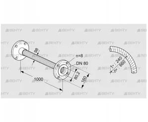 ES 80F1000 (03263088) Шланг из нержавеющей стали Kromschroder