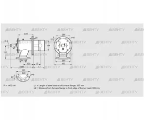 ZIO 200RM-350/335-(22)D (84277142) Газовая горелка Kromschroder