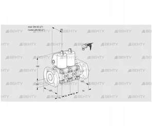 VCS3E50F/50F05NNWL/PPPP/PPPP (88102633) Сдвоенный газовый клапан Kromschroder