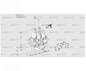 VCH1E25R/25R05NHEVWR/-3PP/PPPP (88103602) Клапан с регулятором расхода Kromschroder