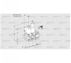 VCS1E20R/20R05NLVWL/PPPP/PPPP (88105145) Сдвоенный газовый клапан Kromschroder