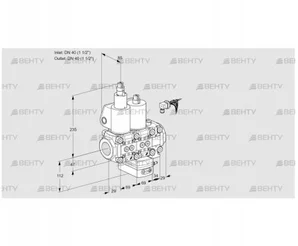 VCH2E40R/40R05LHEVKL/PPPP/PPPP (88104151) Клапан с регулятором расхода Kromschroder