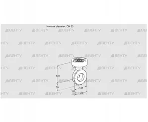 BVGF50W05 (88300044) Дроссельная заслонка Kromschroder