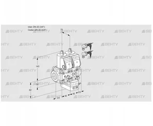 VCH1E20R/20R05NHEWR6/MMPP/PPPP (88102867) Клапан с регулятором расхода Kromschroder