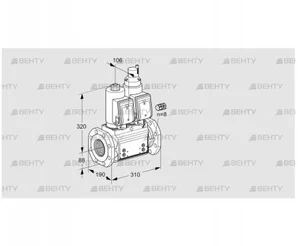 VCS780F05NLWSR3B/PPPP/PPPP (88206920) Сдвоенный газовый клапан Kromschroder