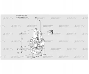 VAG2E40R/40R05GEVWSR/PP/PP (88106669) Газовый клапан с регулятором соотношения Kromschroder