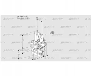 VAH2E40R/40R05HEVWR/PP/PP (88102375) Клапан с регулятором расхода Kromschroder