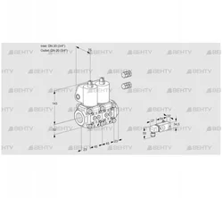 VCS1E20R/20R05NNQL3/PPPP/1--2 (88103604) Сдвоенный газовый клапан Kromschroder