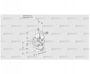 VAD115R/NW-100B (88029721) Газовый клапан с регулятором давления Kromschroder