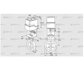 IDR200Z03A100AS/50-60H30E (88303693) Дроссельная заслонка Kromschroder