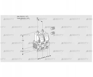 VCS2E40F/40R05FNNWR3/PPPP/PPPP (88101380) Сдвоенный газовый клапан Kromschroder