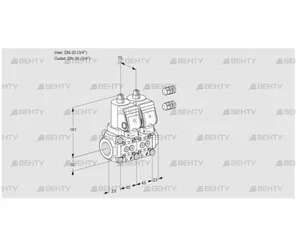 VCS1E20R/20R05NNWSR3/PPPP/PPPP (88102661) Сдвоенный газовый клапан Kromschroder