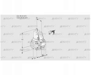 VAS1E20R/20R05NVWGR/PP/PP (88103483) Газовый клапан Kromschroder