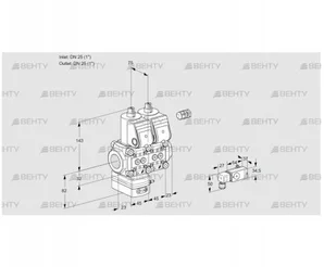 VCG1E25R/25R05GENKR/2-PP/PPPP (88103445) Клапан с регулятором соотношения Kromschroder