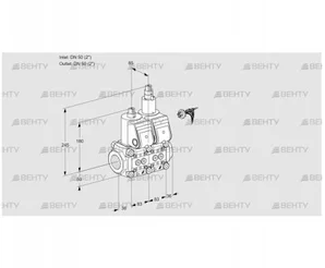 VCS3E50R/50R05NLWR/PPPP/PPPP (88103029) Сдвоенный газовый клапан Kromschroder