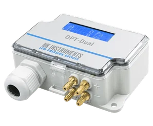 DPT-Dual-MOD-2500-D арт. 120.007.006 Преобразователь дифференциального давления с диапазоном 0…2500Па, с дисплеем, Modbus, два сенсора для измерения двух различных диапазонов давлений одновременно