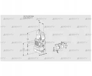 VAD1T-/25N/NQ-25A (88011124) Газовый клапан с регулятором давления Kromschroder