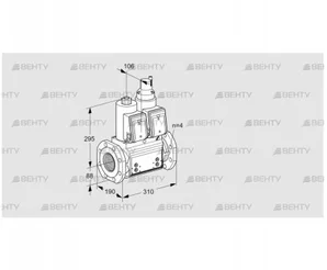 VCS7T80A05NLQRB/PPPP/PPPP (88202848) Сдвоенный газовый клапан Kromschroder