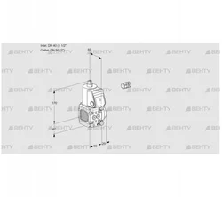 VAS2E40F/50R05FNWR/PP/PP (88102443) Газовый клапан Kromschroder