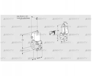 VAS2E40R/--05NWL/BS/PP (88104720) Газовый клапан Kromschroder