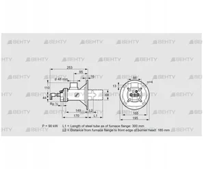 BIOA 65RB-300/185-(37)DB (84099574) Газовая горелка Kromschroder