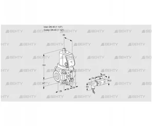 VAS2T40N/NQGR (88016999) Газовый клапан Kromschroder