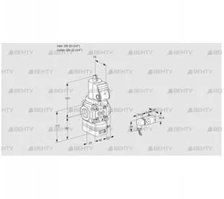 VAD1T20N/NQSR-100A (88007603) Газовый клапан с регулятором давления Kromschroder