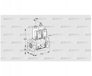 VCS7T80A05NNQSRE/PPPP/PPVP (88203046) Сдвоенный газовый клапан Kromschroder