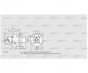 BIO 65RM-550/535-(71)E (84014667) Газовая горелка Kromschroder