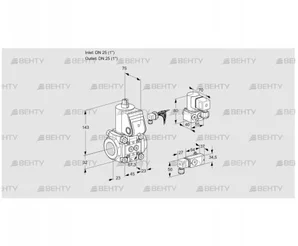 VAS125R/NW (88033685) Газовый клапан Kromschroder