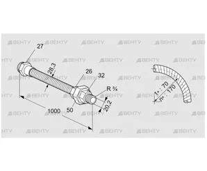 ES 20RA1000 (03263036) Шланг из нержавеющей стали Kromschroder