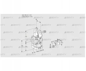 VAD240R/NW-100A (88005096) Газовый клапан с регулятором давления Kromschroder