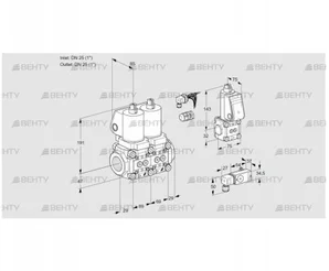 VCS2E25R/25R05NNKSL3/3-BS/PPPP (88104788) Сдвоенный газовый клапан Kromschroder