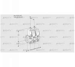 VCS1T20N/20N05NNQR/MMMM/PPPP (88106369) Сдвоенный газовый клапан Kromschroder