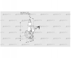 VAS240/-R/LW (88017147) Газовый клапан Kromschroder