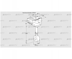 IBHS80Z01A/40A3A (88300980) Дроссельная заслонка Kromschroder