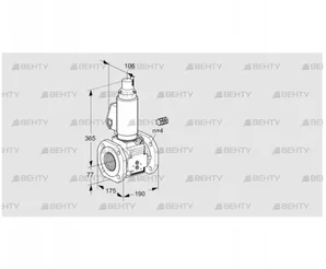 VAS665F05LWSL3B/PP/PP (88204218) Газовый клапан Kromschroder