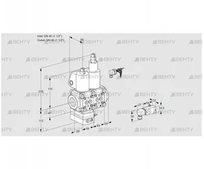 VCV2E40R/40R05VKLWL/PPPP/2-PP (88100504) Клапан с регулятором соотношения Kromschroder