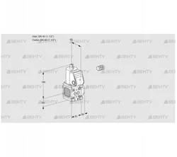 VAS3E40R/40R05FNWR/PP/PP (88106134) Газовый клапан Kromschroder