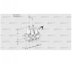 VCS1E25R/25R05NNO10WR/PPPP/PPPP (88102977) Сдвоенный газовый клапан Kromschroder