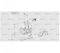 VCG2E40R/40R05NGEWR/PPPP/2--3 (88101156) Клапан с регулятором соотношения Kromschroder