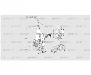 VAS1-/25R/LW (88005914) Газовый клапан Kromschroder